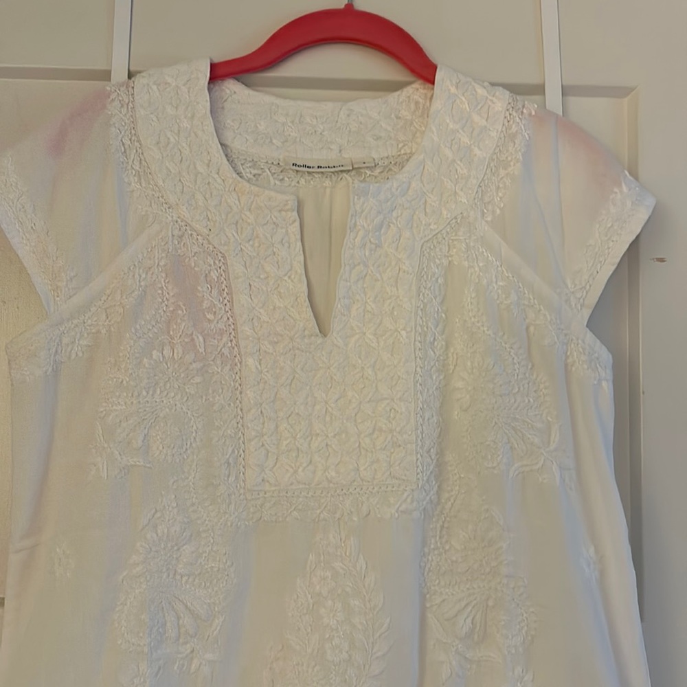 ROLLER RABBIT WHITE EMBROIDERED SHIRT